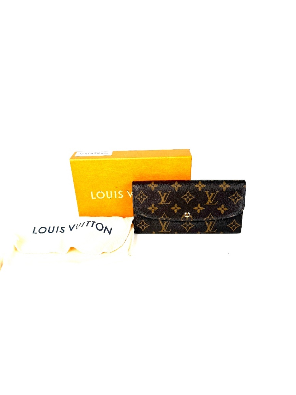 LOUIS VUITTON Emilie Fuchsia Monogram Brown Long Flap Wallet